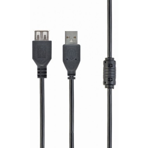 Кабель USB type A - USB type A Cablexpert USB2.0 A - USB A, 1.5м (CCF-USB2-AMAF-1.5M) ферритовий фильтр