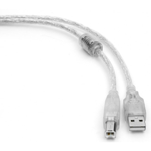 Кабель USB type A - USB type B Cablexpert USB 2.0 A - USB B 3m (CCF-USB2-AMBM-TR-10) ферритовый фильтр