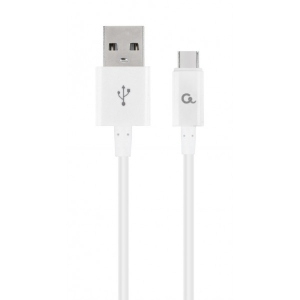 Кабель синхронізації даних Cablexpert USB 2.0 A - USB Type-C Premium 1m White (CC-USB2P-AMCM-1M-W)