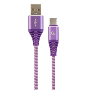 Кабель синхронізації даних Cablexpert USB 2.0 A - USB Type-C Premium 1m Violet  (CC-USB2B-AMCM-1M-PW)