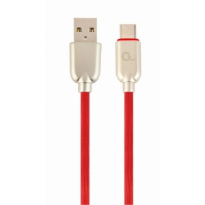 Кабель синхронізації даних Cablexpert USB 2.0 A - USB Type-C Premium 2m Red (CC-USB2R-AMCM-2M-R)