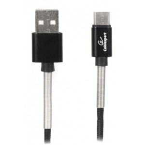 Кабель синхронізації даних Cablexpert USB 2.0 A - USB Type-C Premium Black  1m (CCPB-C-USB-06BK)