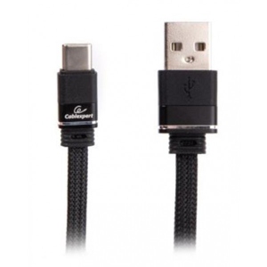 Кабель синхронізації даних Cablexpert USB 2.0 A - USB Type-C Premium Black 1m (CCPB-C-USB-10BK)