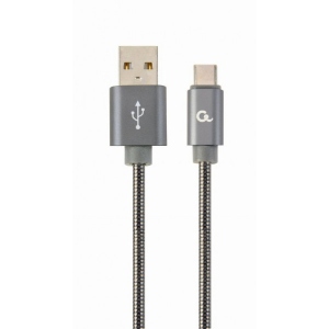 Кабель синхронізації даних Cablexpert USB 2.0 A - USB Type-C 1m Grey (CC-USB2S-AMCM-1M-BG)