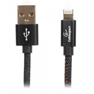 Кабель синхронізації даних Cablexpert USB 2.0 A - Lightning Premium 1m Black (CCPB-L-USB-04BK)