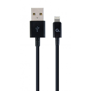 Кабель синхронізації даних Cablexpert USB 2.0 A - Lightning Premium 1m Black (CC-USB2P-AMLM-1M)