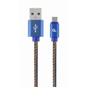 Кабель Cablexpert USB 2.0 A - microUSB Premium 2m Blue (CC-USB2J-AMmBM-2M-BL)