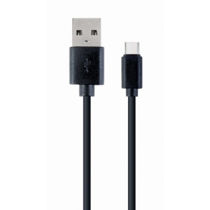 Кабель синхронізації даних Cablexpert USB 2.0 BM - USB Type-C 1m Black (CC-USB2-AMCM-1M)