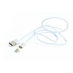 Кабель синхронізації даних Cablexpert USB 2.0 BM - USB Type-C (CC-USB2-AMUCMM-1M) 1m White