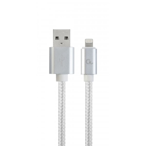 Кабель синхронізації даних Cablexpert USB 2.0 - Lightning Silver 1.8m (CCB-mUSB2B-AMLM-6-S)