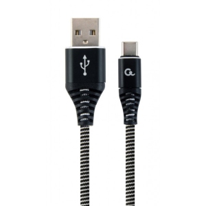Кабель синхронізації даних Cablexpert USB 2.0 - USB Type-C 2m Black/White (CC-USB2B-AMCM-2M-BW) продаж