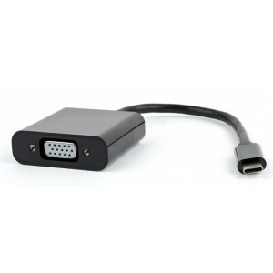 Перехідник Cablexpert USB Type-C-VGA 0.15m Black (AB-CM-VGAF-01) купити в Києві