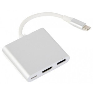 Перехідник Cablexpert USB Type-C - HDMI (A-CM-HDMIF-02-SV) купити в Києві