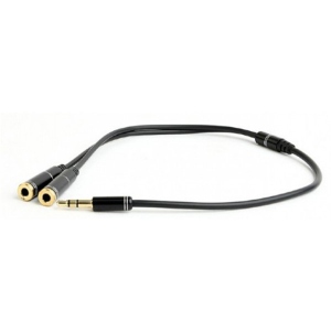 Кабель 3.5 мм -3.5 мм Cablexpert CCA-415M-0.1M Black 0.1m