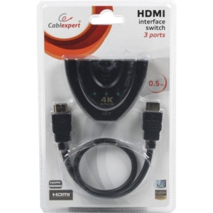 Кабель HDMI Cablexpert HDMI-3хHDMI v.1.4 0.5m (DSW-HDMI-35)
