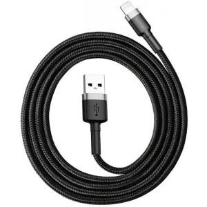 Кабель синхронізації даних Baseus Cafule USB Lightning 1.5A 2m Black/Gray