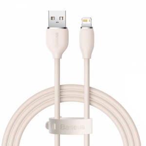 Кабель синхронізації даних Baseus Jelly Liquid Silica Gel Fast Charging Data Cable USB to iP 2.4A 1.2m Pink (CAGD000004)