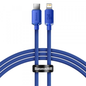 Кабель синхронізації даних Baseus Crystal Shine Series Fast Charging Data Cable Type-C to iP 20W 1.2m Blue (CAJY000203)