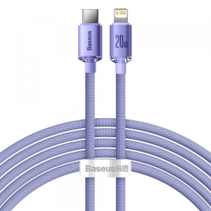 Кабель синхронізації даних Baseus Crystal Shine Series Fast Charging Data Cable Type-C to iP 20W 2m Purple (CAJY000305)