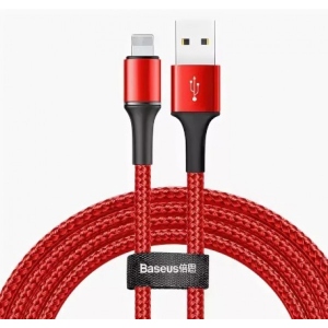 Кабель синхронізації даних Baseus Halo Lightning 2.4 A 1 m Red (CALGH-B09)