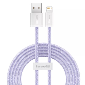 Кабель синхронізації даних Baseus Dynamic Series Fast Charging Data Cable USB to iP 2.4A 2m Purple (CALD000505)