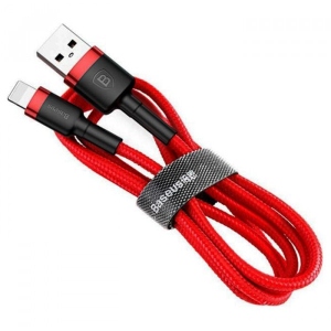 Кабель синхронізації даних Baseus Cafule USB to Lightning 2.4A 0.5 Red (CALKLF-A09)