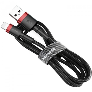 Кабель синхронізації даних Baseus Cafule Cable USB for iP 2A 3 m Black/Red (CALKLF-R91)
