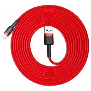 Кабель синхронізації даних Baseus Cafule Cable USB for IP 2A 3m Red/Red (CALKLF-R09)