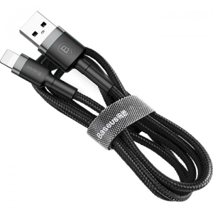 Кабель синхронізації даних Baseus Cafule Cable USB for iP 2A 3 m Black/Grey (CALKLF-RG1)