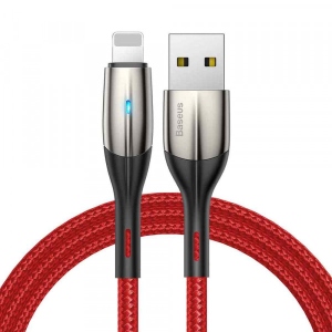 Кабель синхронізації даних Baseus Horizontal Data Cable USB for iP 2.4A 1 m Red (CALSP-B09)