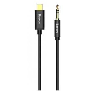 Кабель 3.5 мм -3.5 мм Baseus Type-C male To 3.5 male Audio Cable M01 Black (CAM01-01)