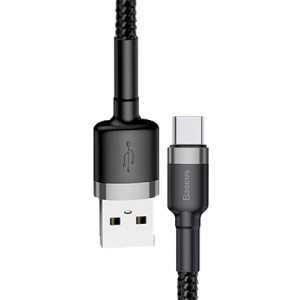 Кабель синхронізації даних Baseus Cafule Cable USB for Micro 2.4A 1 m Grey/Black (CAMKLF-BG1) в Україні