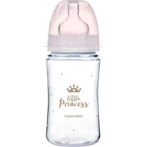 Пляшка для годування Canpol babies антиколікова з широким горлом PP Easy Start, Royal baby рожева, 240 мл. (35/234_pin)
