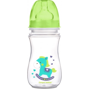 Пляшка для годування Canpol babies Антиколікова з широкою шийкою Easy Start - Різнокольорові звірі, 240 мл. (35/206)