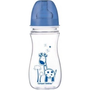 Пляшка для годування Canpol babies Антиколікова з широкою шийкою Easy Start Різнокольорові звірі, 300 мл. (35/204)