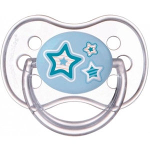 Симетрична пустушка Canpol babies Newborn baby Силіконова 18+ міс., Сині зірки, 1 шт. (22/582_blu)