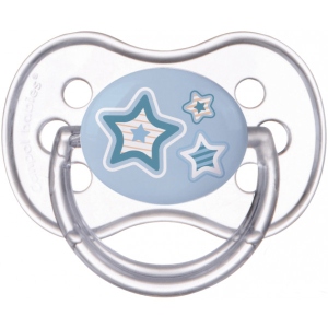 Симетрична пустушка Canpol babies Newborn baby Силіконова, сині зірки, 1 шт. (22/581_blu)