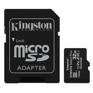 Карта пам'яті Kingston microSDHC 32Gb Canvas Select+ A1 + adapter (SDCS2/32GB)