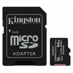 Уцінка - Карта памяти Kingston microSDXC 64Gb Canvas Select+ A1 + adapter (SDCS2/64GB)
