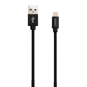 Кабель синхронізації даних Canyon USB - Lightning 1m Black (CNS-MFIC3B)