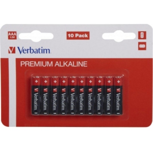 Батарейка тип AAA Verbatim Alkaline AAA/LR03 BL 10 шт. (49874)