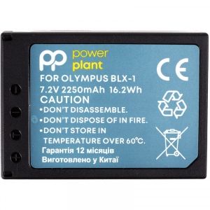 Акумулятор для фотокамери PowerPlant Olympus BLX-1 2250mAh (CB970582)