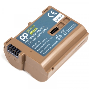 Акумулятор для фотокамери PowerPlant Nikon TEN-EL15 2250mAh з кабелем Type-C (CB970902)