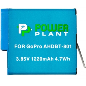 Акумулятор для екшн-камери PowerPlant GoPro AHDBT-801 1220mAh (CB970377)