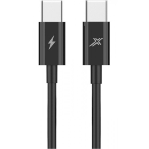 Кабель синхронізації даних Grand-X Type-C Type-C 60W Black (CC-07B)