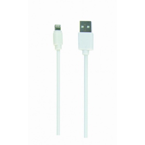 Кабель синхронізації даних Cablexpert USB 2.0 BM/Lightning 1m (CC-USB2-AMLM-W-1M)