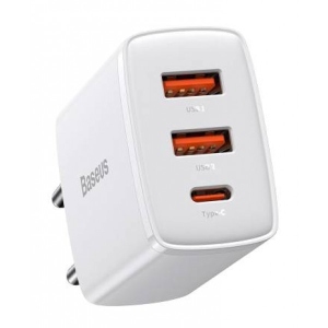 Мережевий зарядний пристрій Baseus Compact Quick Charger 30W QC+ PD White (CCXJ-E02)