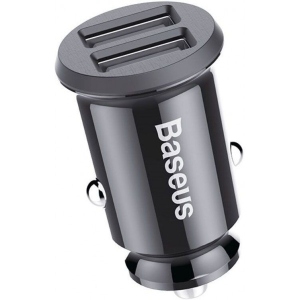 Автомобільний зарядний пристрій Baseus Grain C Dual USB 5V 3.1A Black (CCALL-ML01)