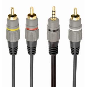 Кабель 3.5 мм - RCA Cablexpert 3.5 Jack (4pin)-3RCA 1.5m (CCAP-4P3R-1.5M)