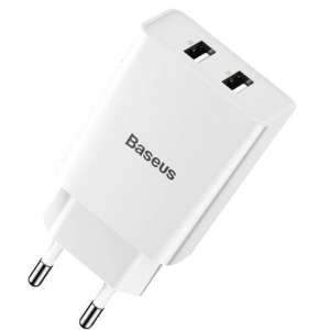 Мережевий зарядний пристрій Baseus MiniDualU 10.5W White (CCFS-R02)